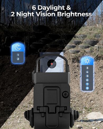 ARORY Red Dot Sight for RMR Cut, Shake Awake Pistol Red Dot, Reflex Sight, Aluminum, Day & Night Auto Brightness Settings (Picatinny Mount Included) in Saudi Arabia