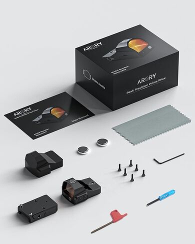 ARORY Red Dot Sight for RMR Cut, Shake Awake Pistol Red Dot, Reflex Sight, Aluminum, Day & Night Auto Brightness Settings (Picatinny Mount Included) in Saudi Arabia