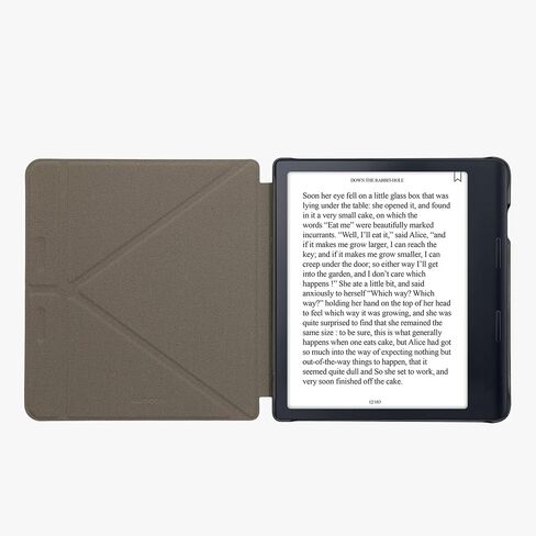 kwmobile Origami Case Compatible with Kobo Sage Case - Slim PU Leather Cover with Stand - Black in Saudi Arabia