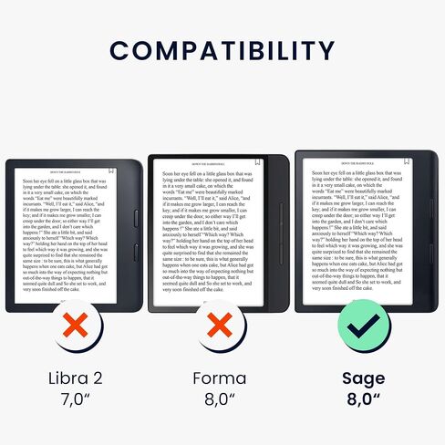 kwmobile Origami Case Compatible with Kobo Sage Case - Slim PU Leather Cover with Stand - Black in Saudi Arabia