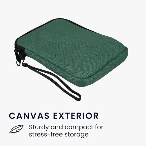 kwmobile Canvas Protective Cover Compatible with 6" eReader Cover - Canvas Cover for e-Reader with Zip - Orange in Saudi Arabia