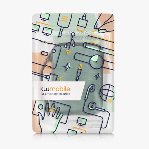 kwmobile Canvas Protective Cover Compatible with 6" eReader Cover - Canvas Cover for e-Reader with Zip - Orange in Saudi Arabia