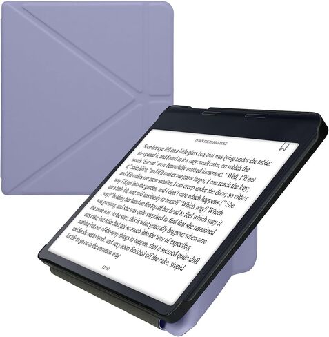 حافظة kwmobile Origami متوافقة مع حافظة Kobo Sage - غطاء جلد PU نحيف مع حامل - لافندر in Kuwait