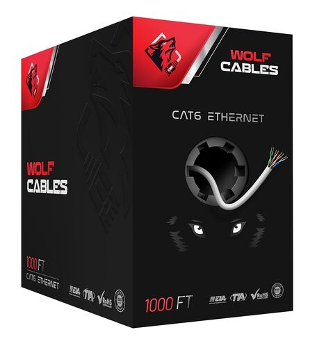 | Heavy-Duty CAT6 Ethernet Cable 1000ft | UTP, 23AWG, 550MHz | Stable & Remarkable Performance (Blue) in Saudi Arabia