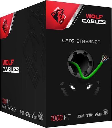 | Heavy-Duty CAT6 Ethernet Cable 1000ft | UTP, 23AWG, 550MHz | Stable & Remarkable Performance (Blue) in Saudi Arabia