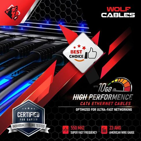 | Heavy-Duty CAT6 Ethernet Cable 1000ft | UTP, 23AWG, 550MHz | Stable & Remarkable Performance (Blue) in Saudi Arabia