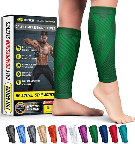 Calf Compression Sleeves for Men Women. Footless Compression Socks Without Feet . Shin Splints, Varicose Vein Treatment for Legs & Pain Relief. Calf Braces, Splints & Supports. Best Wide leg compression sleeve for Running Nurse Pregnant Pregnancy in Kuwait