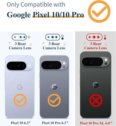 حافظة بطارية لهاتف Pixel 9/9 Pro، علبة شاحن قابلة لإعادة الشحن بقدرة 10000 مللي أمبير في الساعة مع شحن لاسلكي متوافق مع هاتف Pixel 9/9 Pro (6.3 بوصة) وغطاء شحن خارجي (أسود) in Kuwait