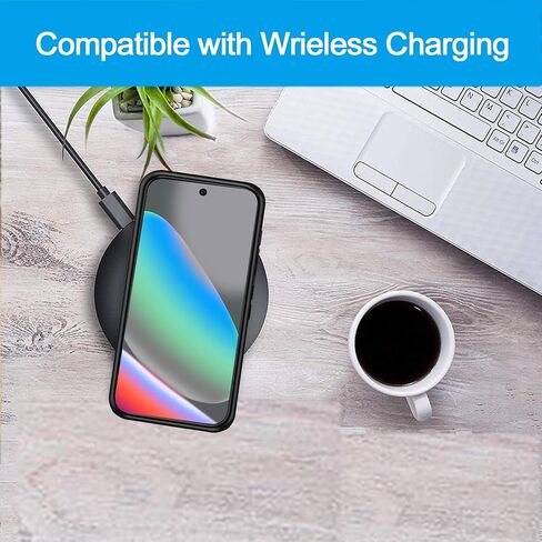 حافظة بطارية لهاتف Pixel 9/9 Pro، علبة شاحن قابلة لإعادة الشحن بقدرة 10000 مللي أمبير في الساعة مع شحن لاسلكي متوافق مع هاتف Pixel 9/9 Pro (6.3 بوصة) وغطاء شحن خارجي (أسود) in Kuwait