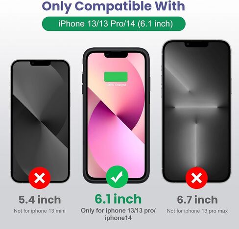Pxwaxpy Battery Case for iPhone 14/13/13 Pro (6.1 Inch), [2024 Upgraded] Ultra-Slim 7500mAh Portable Extended Charger Case Cover for iPhone 14, iPhone 13, iPhone 13Pro Charging Case (Black) in Kuwait