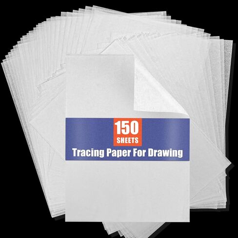 Carbon Paper for Tracing Graphite Transfer-Paper - PSLER 32 PCS Black Graphite Paper for Tracing Drawing Patterns on Wood Projects Canvas Fabric Artist Lettering Sketch Drawing A4 Size 8.5 X 11 Inch in Kuwait