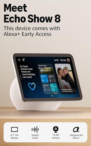 Amazon Echo Show 11 (أحدث طراز)، شاشة نابضة بالحياة عالية الدقة مقاس 11 بوصة مع مساحة عرض أكبر وصوت مكاني، مع Alexa+ الوصول المبكر، Graphite in Saudi Arabia