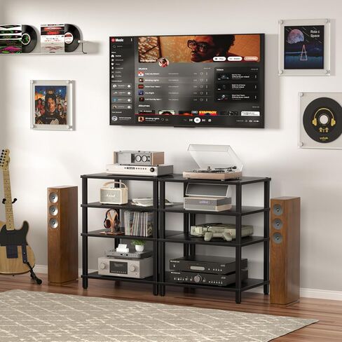 حامل مشغل وسائط AV ثلاثي الطبقات، خزانة استريو بيضاء، كابينة استريو حديثة، رف وحدة تحكم الألعاب، حامل تلفزيون خشبي، مركز ترفيه متعدد الوظائف، مناسب للمنزل، غرفة الاجتماعات، استوديو الألعاب in Kuwait