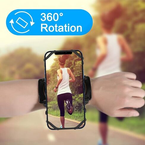 Silicone Phone Armband for Running Gym Adjustable Sports Armband with Secure Smartphone Holder in Saudi Arabia