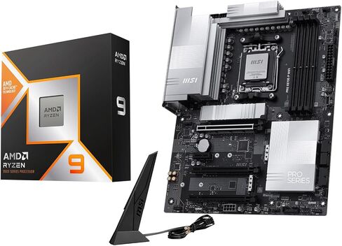 Micro Center AMD Ryzen 9 9900X CPU Processor with MSI MAG X870E Tomahawk WiFi ATX Motherboard (DDR5, PCIe 5.0 x16, M.2 Gen5, Wi-Fi 7, 5G LAN) in Saudi Arabia