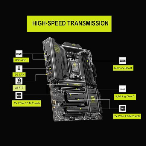 Micro Center AMD Ryzen 9 9900X CPU Processor with MSI MAG X870E Tomahawk WiFi ATX Motherboard (DDR5, PCIe 5.0 x16, M.2 Gen5, Wi-Fi 7, 5G LAN) in Saudi Arabia