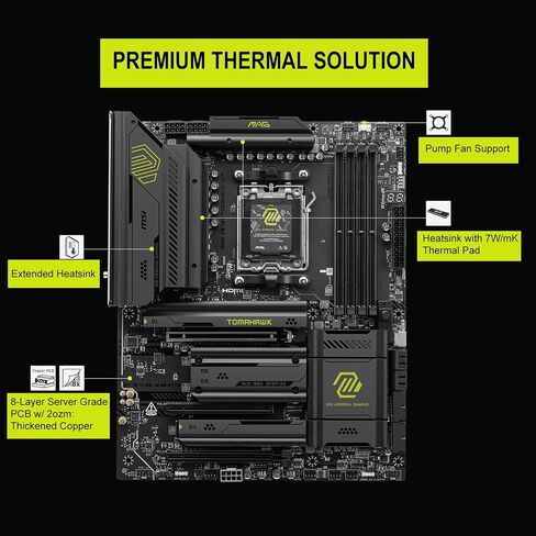 Micro Center AMD Ryzen 9 9900X CPU Processor with MSI MAG X870E Tomahawk WiFi ATX Motherboard (DDR5, PCIe 5.0 x16, M.2 Gen5, Wi-Fi 7, 5G LAN) in Saudi Arabia
