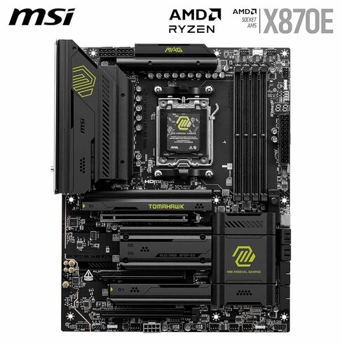 Micro Center AMD Ryzen 9 9900X CPU Processor with MSI MAG X870E Tomahawk WiFi ATX Motherboard (DDR5, PCIe 5.0 x16, M.2 Gen5, Wi-Fi 7, 5G LAN) in Saudi Arabia