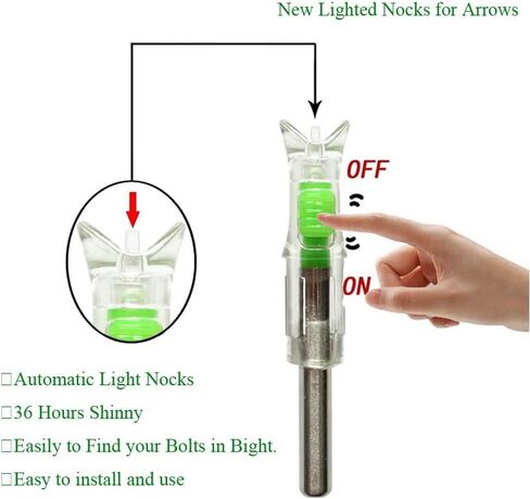 Lighted Nocks for Arrows 6Pcs Led Archery Nocks with .204"/5.2mm Inside Diameter in Saudi Arabia