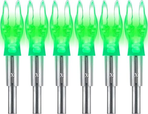 Lighted Nocks X/5.2mm 6 PCS LED Arrow Nock Universal for Arrows with .204 .233 .244 .246 Inside Diameter, Screwdriver Included in Kuwait