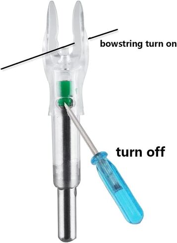 Lighted Nocks X/5.2mm 6 PCS LED Arrow Nock Universal for Arrows with .204 .233 .244 .246 Inside Diameter, Screwdriver Included in Kuwait
