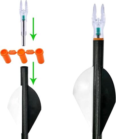 Lighted Nocks X/5.2mm 6 PCS LED Arrow Nock Universal for Arrows with .204 .233 .244 .246 Inside Diameter, Screwdriver Included in Kuwait