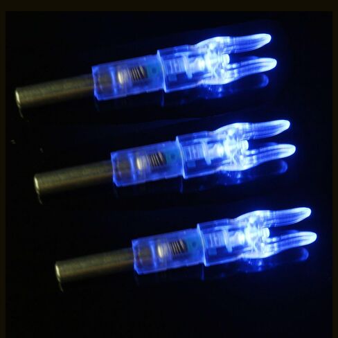 6 قطعة-New S مضاءة Nock للسهام مع. 244/6.2 مللي متر داخل القطر Led Nocks مع زر التبديل للصيد الرماية in Kuwait