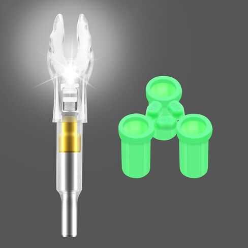 6PCS X Lighted Nocks for Arrows with .204 .233 .244 .246 Inside Diameter with H, S, GT Bushings LED Light up Knocks in Kuwait