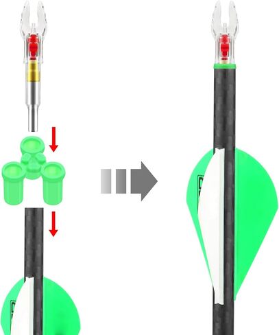 6PCS X Lighted Nocks for Arrows with .204 .233 .244 .246 Inside Diameter with H, S, GT Bushings LED Light up Knocks in Kuwait