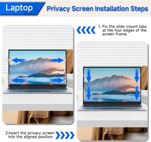 ZOEGAA Privacy Screen, Removable Privacy Screen For Computer Monitor, Anti Glare And Blue Light, Compatible With HP Dell Lenovo Asus Samsung Acer Thinkpad (14 in 16:10) in Kuwait