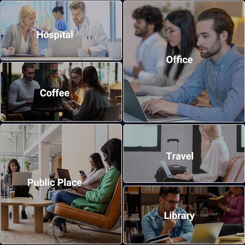 ZOEGAA Privacy Screen, Removable Privacy Screen For Computer Monitor, Anti Glare And Blue Light, Compatible With HP Dell Lenovo Asus Samsung Acer Thinkpad (14 in 16:10) in Kuwait