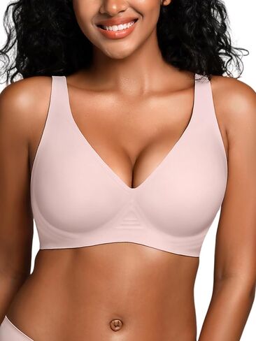 حمالات دبقية V Deep Wireless for Women No underwire ، S-2XL ، BRALETTE COMPLY SECELLING in Kuwait