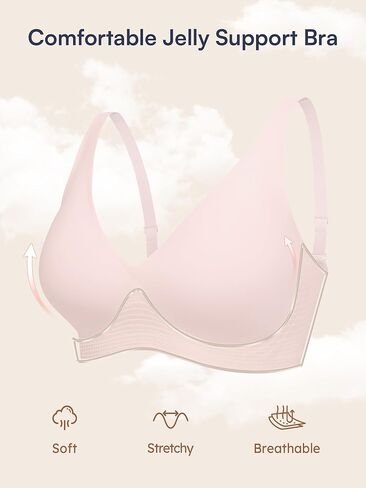 حمالات دبقية V Deep Wireless for Women No underwire ، S-2XL ، BRALETTE COMPLY SECELLING in Kuwait