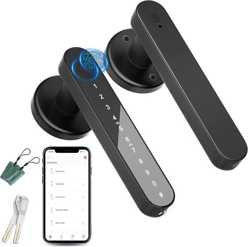 Door Knob,Fingerprint Door Lock for Bedrooms,Smart Door Knob,Keyless Entry Door Lock with APP in Saudi Arabia