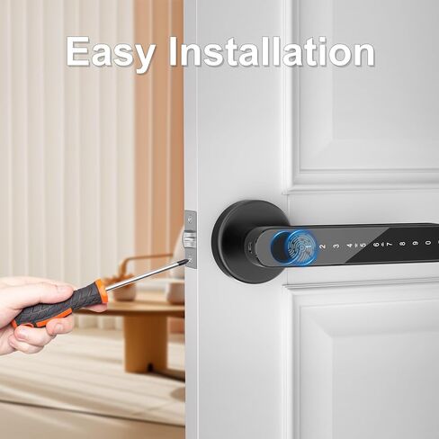 Door Knob,Fingerprint Door Lock for Bedrooms,Smart Door Knob,Keyless Entry Door Lock with APP in Saudi Arabia