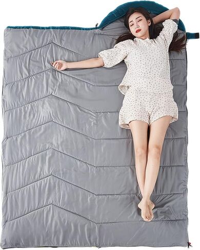 Sleeping Bag 4 Seasons Adults & Kids for Camping Hiking Trips Warm Cool Weather,Lightweight and Waterproof with Compression Bag,Indoors Outdoors Activities in Saudi Arabia