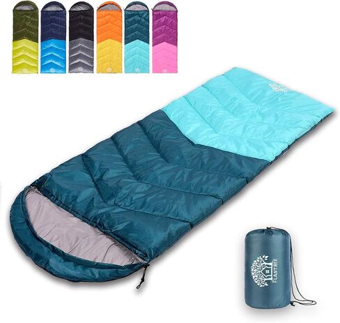 Sleeping Bag 4 Seasons Adults & Kids for Camping Hiking Trips Warm Cool Weather,Lightweight and Waterproof with Compression Bag,Indoors Outdoors Activities in Saudi Arabia