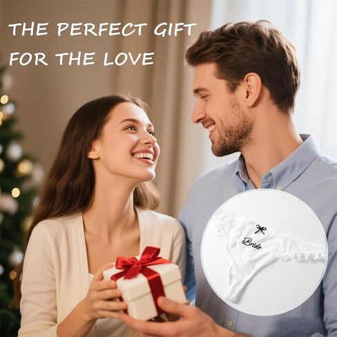 العروس ثونغ ، S/M/L الدانتيل ثونغ مطرزة ، سراويل العروس ، عاجي العروس وصيفات الشرف للعرائس هدية in Saudi Arabia