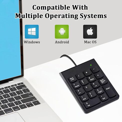 لوحات أرقام USB، لوحة مفاتيح رقمية، لوحة أرقام، لوحة أرقام لوحة مفاتيح مكونة من 10 مفاتيح للكمبيوتر المحمول والكمبيوتر المكتبي، مناسبة للمحاسبة المالية، وحساب السفر المكتبي والمنزل in Kuwait
