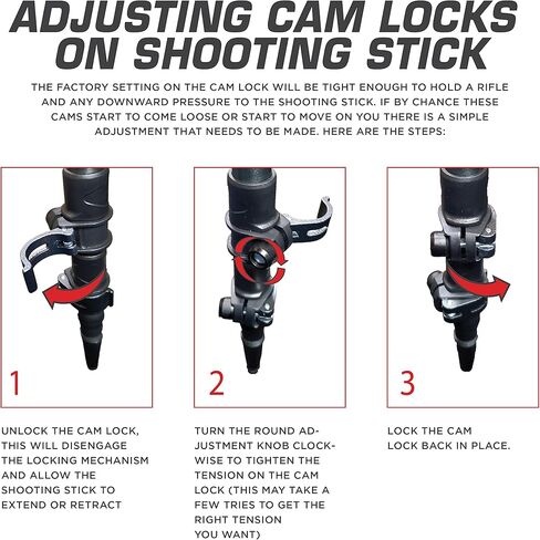 عصا الرماية المحورية EZ-Stik من شركة Allen - مسند بندقية قابل للتعديل - Monopod للصيد ونطاق الصفر - مسند محمول للبنادق - يمتد من 33 بوصة إلى 61 بوصة، أخضر in Kuwait