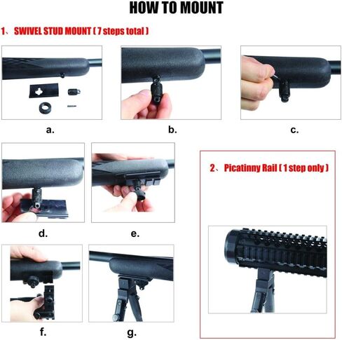 بندقية Bipod، Bipod عالمية قابلة للطي وخفيفة الوزن للصيد والرماية in Kuwait