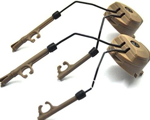 مجموعة محول السكك الحديدية ARC للخوذة التكتيكية DLP - متوافقة مع سماعات 3M Peltor ComTac - تناسب خوذات إطار الهواء السريع ACH MICH Crye - محول غطاء الأذن الدوار يعمل على تحسين الراحة بدون تعديل in Kuwait