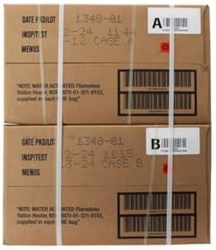 MRE Meals Ready to Eat, Inspection 2025, 2026 Emergency Food Supply, Survival Camping Outdoor 12 Pack(Random Case (A or B), 1 Count) in Saudi Arabia