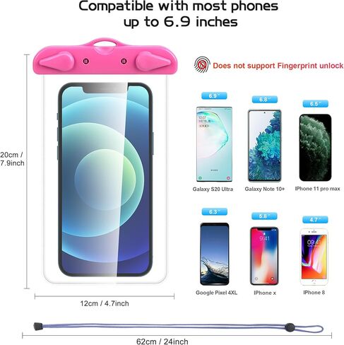Waterproof Phone Pouch, Waterproof Phone Case for iPhone 16 15 14 13 12 11 Pro Max Plus, IPX8 Cellphone Dry Bag Beach Cruise Ship Essentials, Black in Saudi Arabia