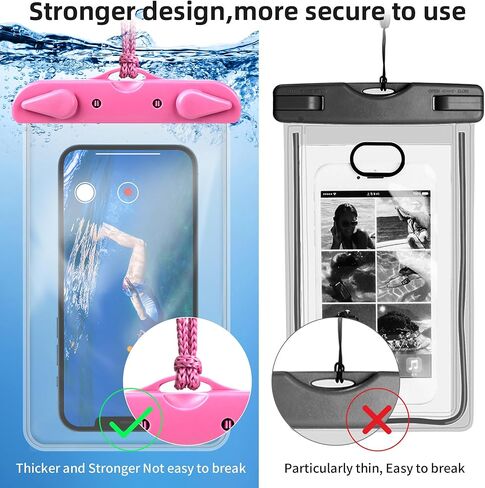 Waterproof Phone Pouch, Waterproof Phone Case for iPhone 16 15 14 13 12 11 Pro Max Plus, IPX8 Cellphone Dry Bag Beach Cruise Ship Essentials, Black in Saudi Arabia