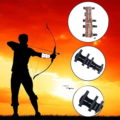 Hunt & Seek Fabric Archery Arm Guard 4 Hook-and-Loop Adjustable Straps Hunting Arm Guard Forearm Wrist Protector Archery Bracer Adult Unisex in Kuwait