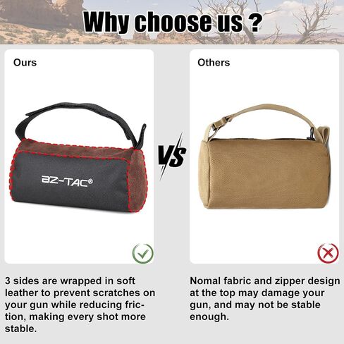 Tactical Pre-Filled Hunting Gun Holders Shooting Rest Bag Squeeze Bag Long Range Rifle Rest, Front & Rear Support Sandbag for Outdoor Shooting, Hunting,Outdoor Shooting Rest Bags in Saudi Arabia