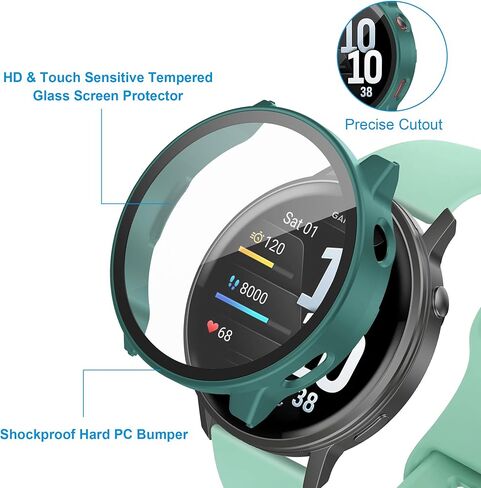 6 Pack Case for Garmin Venu 4 41mm with Tempered Glass Screen Protector, Shockproof Hard PC Bumper Protective Cover Compatible with Garmin Venu 4 41mm in Kuwait