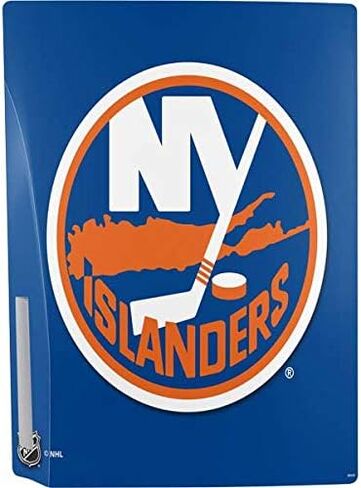 ملصق Skinit المخصص للألعاب متوافق مع وحدة تحكم PS5 - تصميم فروزن مرخص رسميًا من NHL New York Islanders in Saudi Arabia