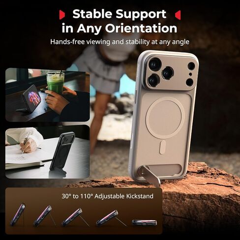 SmallRig FilMov Phone Case Kit for iPhone 17 Pro Max, Magnetic Case with Adjustable Kickstand, Lens Backplate, Support for MagSafe, for Phone Gimbal Stabilizer,for DJI,for Insta360, White-5552 in Kuwait